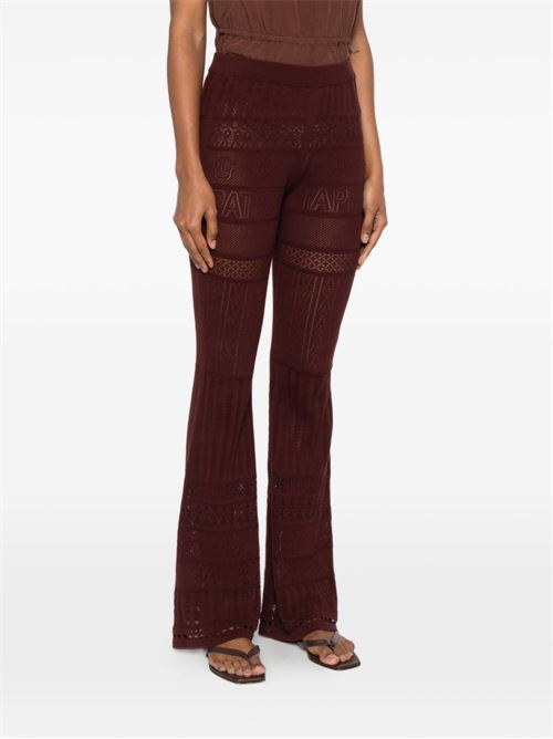 Pantalone donna Patrizia Pepe marrone in rete a zampa PATRIZIA PEPE | 2P1757K332B887